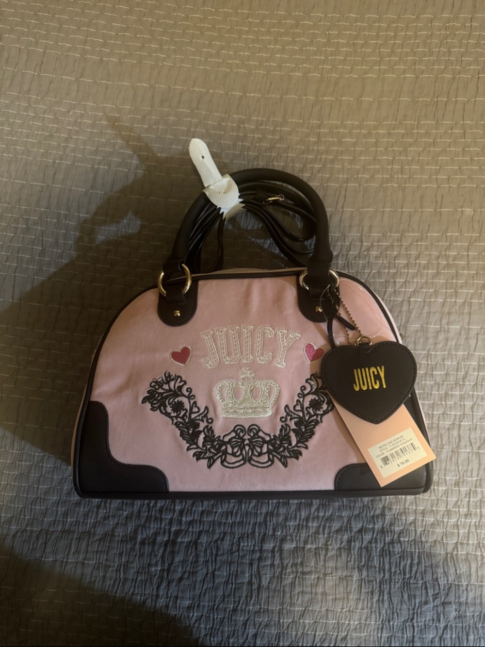 Juicy Couture Retro Chic Bowler Bag Purse